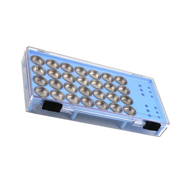 Palette de Peinture Métallique 28 Emplacements Durable, Design Réutilisable avec Porte-Brosses et Compartiment à Outils