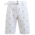 thumbnail image 6 of Mens Flat Front Printed Cotton Shorts With Belt, 6 of 15