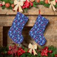 thumbnail image 6 of KLL Blue Skull Flower for 18" Christmas Stocking Snowman Xmas Stocking Holiday Christmas Decoration Gifts for Family Kids, 6 of 8