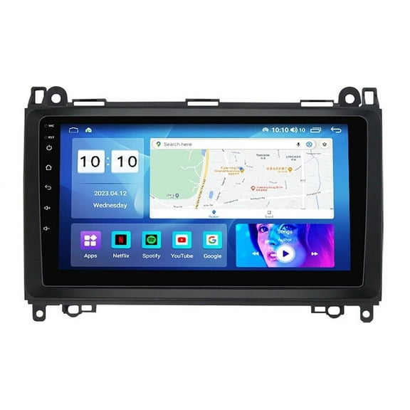 Car Stereo Radio GPS for Mercedes W906 Sprinter/V-Class W639/Vito/Viano/B Class W245 B160 B170 B180 B200/A Class W169 A150 A160 A170 A180 A200 Weather Display Carplay Android Auto 4 32GB