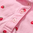 thumbnail image 6 of Edvintorg Kids Cotton Shirts Summer Cute Strawberry Printing Short Sleeve Turndown Collar Casual T-Shirts Children's Shirt for Boys Girls School Outfit 2-8 Years, 6 of 7