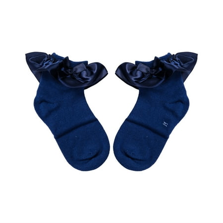 

Seyurigaoka Children s Monochrome Stockings Lace Edge Soft and Cute Socks