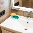 thumbnail image 6 of Nkmbld Soap Dish Holder Household Double-layer Rotatable Soap Bathroom Detachable Soap Box Punching Sticking Standing, White, 6 of 7