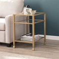 thumbnail image 3 of SEI Furniture Jaymes Gold Metal and Glass End Table in Soft Gold, 3 of 3