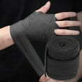 thumbnail image 5 of 2Pcs 2.5M Eslatic Cotton Sports Strap Boxing Bandage for Muay Thai Taekwondo Hand Gloves Wraps - Blue & Black,2*Boxing Bandage,Blue & Black, 5 of 6