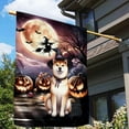 thumbnail image 3 of Spooky Halloween Night Witch Shiba Inu Glowing Pumpkins House Flag 28x40in Double Sided Shibas Dog Lovers Gifts Idea Outdoor Decor - 12015, 3 of 5
