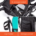 thumbnail image 5 of Summer Infant 3Dlite Convenience Stroller, Teal - Lightweight Stroller with Aluminum Frame, Large Seat Area, 4 Position Recline, Extra Large Storage Basket, 1 Count (Pack of 1), 5 of 5