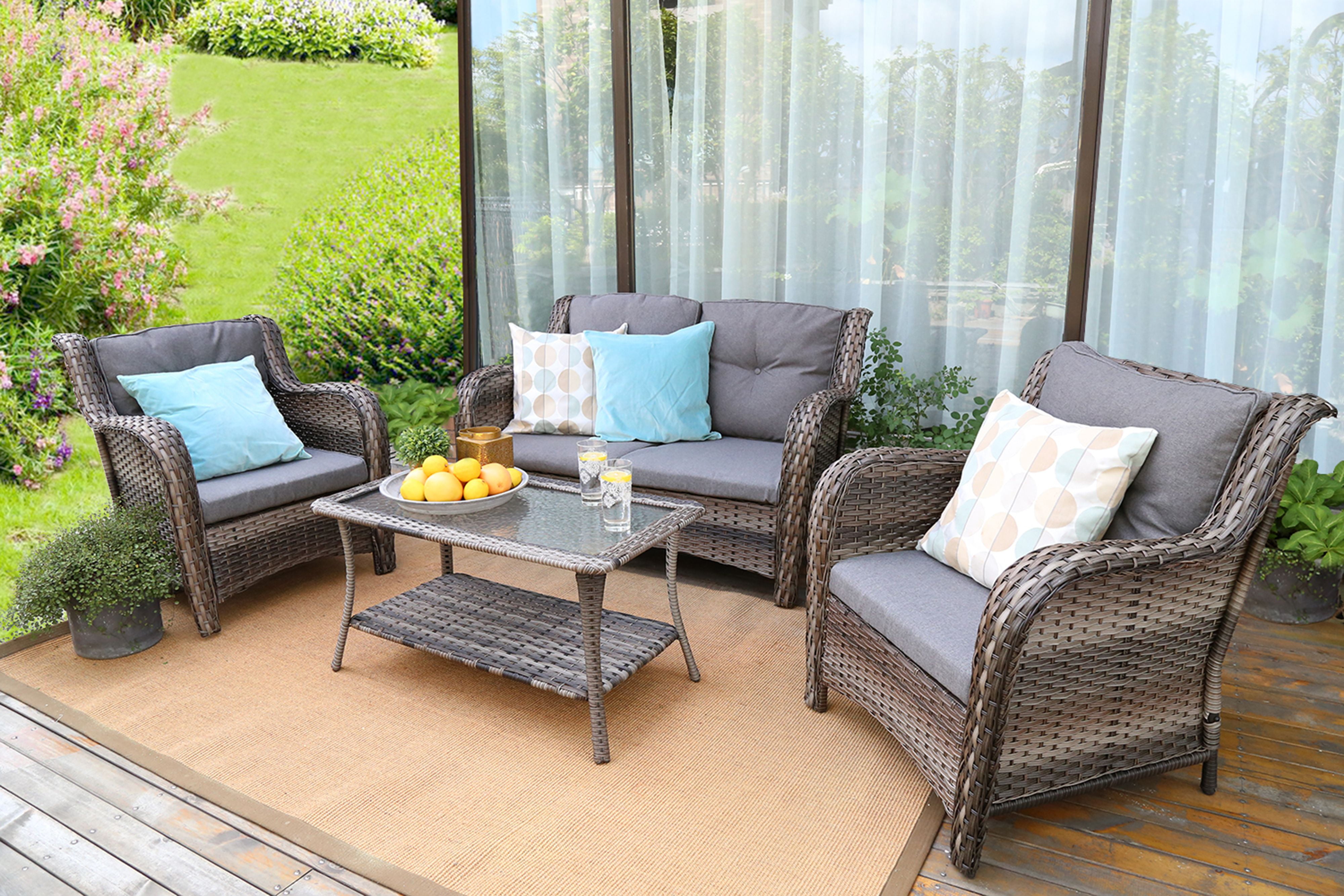 Baner Garden N76 Resin Wicker Outdoor Patio Furniture Set