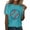 Sky Blue, variant on yunLCZ Women Shirts 2025 Summer Women's Baseball Print T Shirt