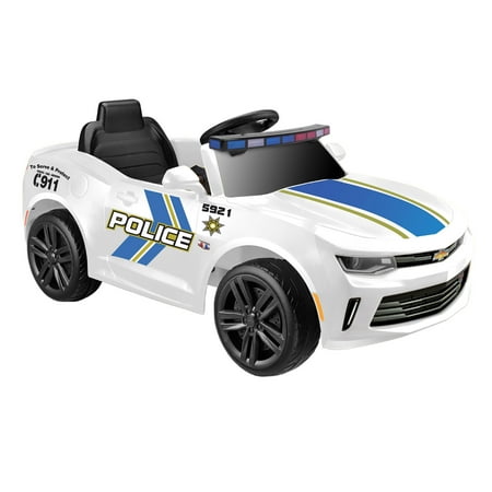 Kid Motorz Chevrolet Racing Camaro Police Edition One Seater in White ( 6V