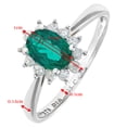 thumbnail image 5 of 9ct White Gold Jewelco London 1/4ct Diamond Oval Emerald Royal Oval Ring 10mm, 5 of 8