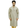 thumbnail image 6 of Atasi Ethnic Men's Long Kurta White Bollywood Designer Shirt Wear-X-Large, 6 of 7