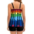 thumbnail image 3 of Trajes de baño Tankini Aolina Tummy Control para mujer con pantalones cortos, 3 of 6