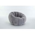 thumbnail image 4 of FFH Bean Bag Chair for Adults, Floral-Shaped Lazy Chair, Ultra-Soft Faux Fur Sofa Chair, Large Reading Chair for Living Room, Bedroom, Gray, 4 of 7