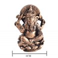 thumbnail image 4 of Thai Decor Ganesha Buddha Statue Hindu God of Success Sitting on Lotus Aquarium Fish Tank Resin Decorations (Gold), 4 of 5