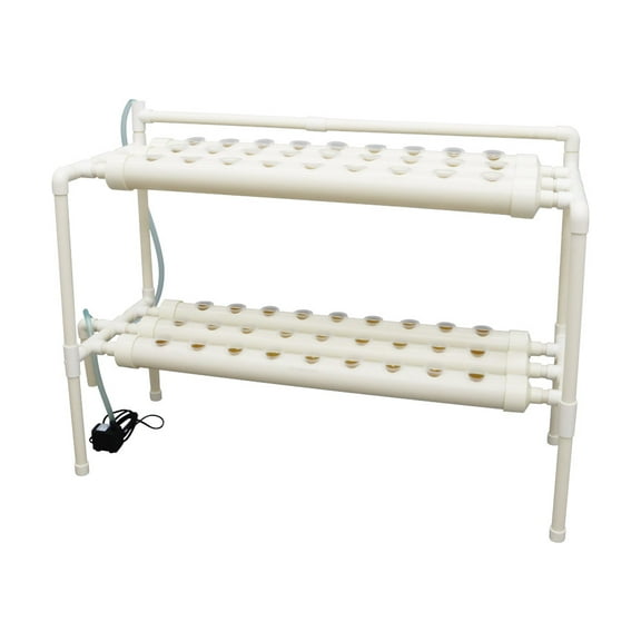Hydroponic Growing System 54 Planting Sites Grow Kit 6 Pipes 2 Layers with 110V Water Pump