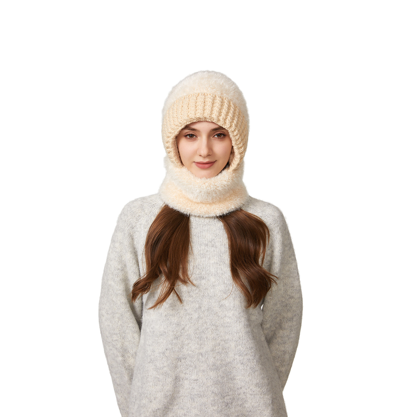 YZEGDCH Khai Balaclava Winter Ski Mask for Men and Women Windproof Hooded Scarf Neck Warmer Scarf Helmet Hood Cold Weather Set, Gift for Women Men
