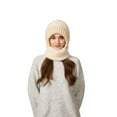 thumbnail image 4 of Cozy 3-in-1 Winter Knit Hat Scarf Mask - Upgraded Fleece Lined Plush Balaclava Windproof Warm Headwear for Women Perfect for Outdoor Hiking Skiing Cold Days Stylish One-Piece Design, D, 1pc, 4 of 7
