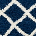 thumbnail image 4 of SAFAVIEH Dallas Jerrie Geometric Shag Area Rug, Navy/Ivory, 4' x 6', 4 of 6