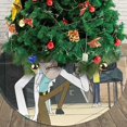 thumbnail image 3 of Falda para árbol de Navidad de Rick y Morty, suave y divertida, decoración navideña navideña de granja de 30", 3 of 4