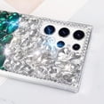 thumbnail image 3 of Compatible with Galaxy S23 Ultra Bling Case Luxury 3D Sparkle Diamond Crystal Rhinestones for Women Girls Glitter Case with Cute Furry Plush Ball Pendant Soft TPU Bumper Shiny Gemstone Cover, 3 of 12