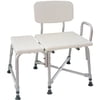 AquaSense Adjustable Bariatric Transfer Bench with Armrest, Heavy Duty, Grey