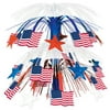 Party Central Pack of 6 White and Blue Patriotic American Flag Cascade Table Centerpieces 18"
