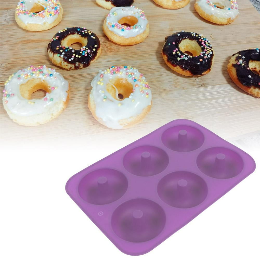 OTVIAP 6Cavity Silicone Donut Baking Pan Donut Chocolate Mold Microwave Freezer Safe, Donut
