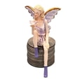 thumbnail image 2 of Estatua de hada en miniatura, minifigura decorativa, adorno para jardín de hadas Púrpura, 2 of 8