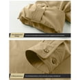 thumbnail image 5 of Mens Stretch Quick Dry Long Sleeve Button Down Tactical Shirts, Multi Pockets Breathable Lightweight Outdoor Work Shirts for Fishing Hunting Camping Travel Spring Fall Khaki, 5 of 8