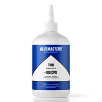 Professional Grade Cyanoacrylate "Super Glue" by Glue Masters - 16 oz - Thin Viscosity, Clear