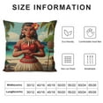 thumbnail image 5 of Leisuo Girl Throw Pillow Cover Hawaii Beach Aloha Cartoon Sexy Tropical Palm Ocean Nature Pillow Case Decorative Men Women Room Cushion Cover for Home Couch, 5 of 5