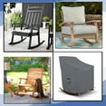 thumbnail image 6 of Rocking Chair Cover 12 Oz Waterproof - 100% Weather Resistant PVC Coated Patio Furniture Cover with Air Pockets & Drawstring for Snug Fit (45" (H) X 36" (W) X 44" (D) X 15" (FH), Grey), 6 of 6