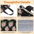 thumbnail image 4 of Pioneer Flower Floral Print Pattern Insulated Lunch Bag for Women & Adults,Large Portable Soft Cooler Lunch Bag,Thermal Food Storage Tote with Pearl Cotton,8.66L,8.75x5.75x9.5 Inch, 4 of 6