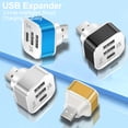thumbnail image 6 of Car USB Charging Extender 3 Port Extended USB Splitter Extender Accessories For Smartphone Tablets Laptops Travel, 6 of 9