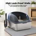 thumbnail image 4 of Alvantor Stainless Steel XL Enclosed Cat Litter Box with Lid, Anti-Leakage and High Sided, 4 of 7