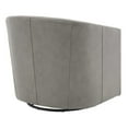 thumbnail image 5 of Walsh Top Grain Leather Swivel Chair Grey, 5 of 5