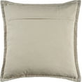 thumbnail image 5 of Ox Bay Wilma 24" x 24" Taupe Stitch Bordered Cotton Adult Decorative Throw Pillow Cover, 5 of 7