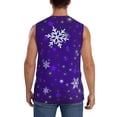 thumbnail image 4 of Balery Dark Purple Snowflakes Camisetas sin mangas para hombre, absorbe la humedad y protege contra el mal olor.-X-Large, 4 of 7
