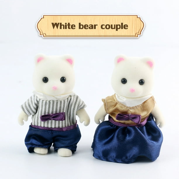 Animal de la familia del bosque, simulación a escala 1/12, conejo, ardilla, oso, muñeca, mini casa de muñecas, modelo de cocina, juguetes para niños, juego de simulación, juguete de regalo