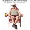 thumbnail image 4 of Dycanpo Adirondack Chairs Set of 8 with Cup Holder, 300lbs Weather Resistant, Red, 4 of 10