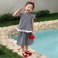thumbnail image 2 of MIXUE Toddler Girls Outfit Sets Summer Plaid Print Crew Neck Sleeveless Vest Tops And Shorts Casual Party Cute Sportwear,Black,2-3 Years, 2 of 7