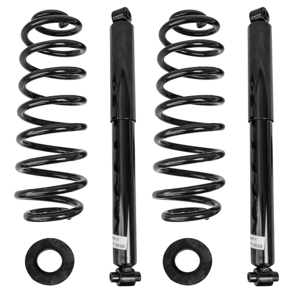 Detroit Axle - Rear Struts for 02-06 Chevy Trailblazer EXT GMC Envoy XL 04-05 Envoy XUV 03-06 Isuzu Ascender, Struts & Coil Spring Assembly Replacement Suspension Ready Shocks