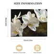 thumbnail image 3 of JEUXUS Floral Canvas Wall Art White Orchid Picture Print Black and White Flowers Painting Aesthetics Artwork for Living Room Bedroom Bathroom Office Home Decor Framed(Flowers-2), 3 of 6
