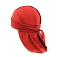 thumbnail image 1 of Lot de 12 Durags Bandeaux Foulards Bandana Doo Chiffon Longue Queue (Rouge), 1 of 2