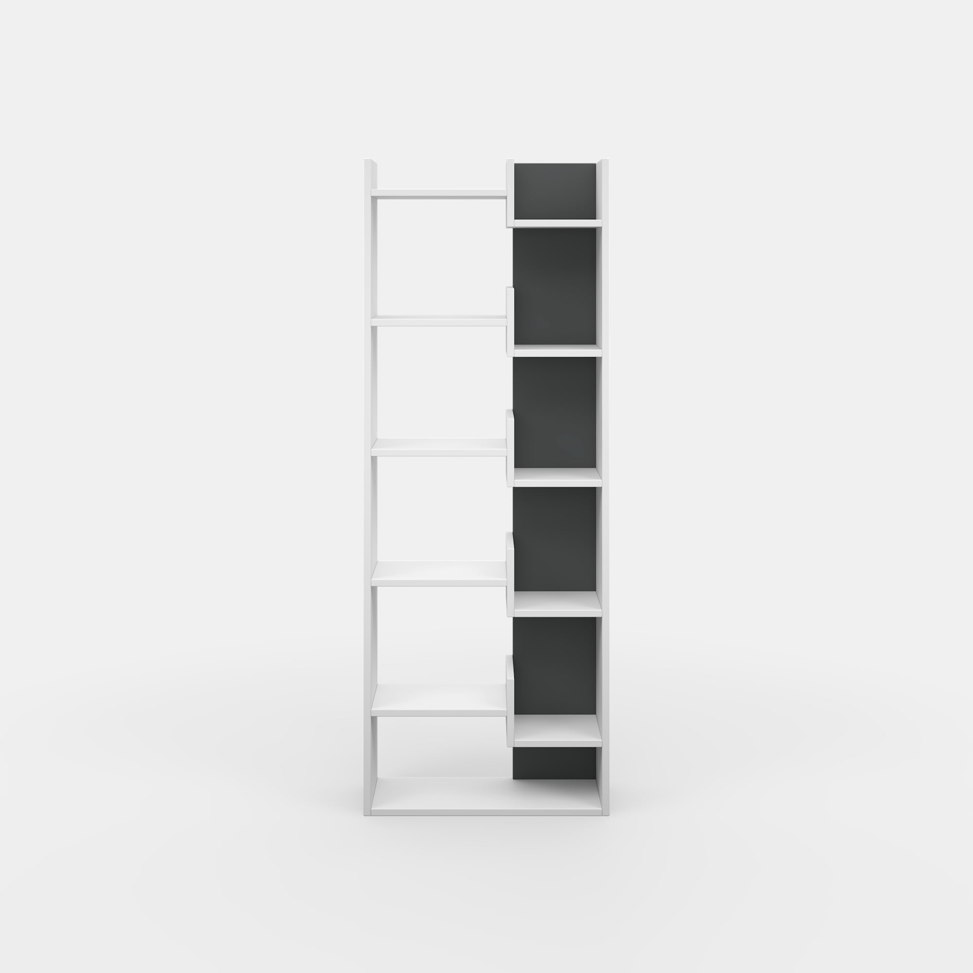 Ada Home Decor 5 Shelf Bookcase Multiple Tier Open Shelf Modern Book Shelves, White/Black