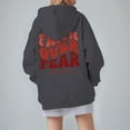 thumbnail image 5 of Oversized Zip Up Hoodie Women Cropped Womens Sweatshirt Casual Style Women's Loose Fit Letter Print Pullover For Daily Wear Vacation Spring Winter Comfortable Soft, 5 of 9