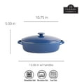 thumbnail image 3 of 10 Strawberry Street Sienna Covered Casserole 10" and 7" Stoneware Bakeware Set of 2, Blue, 3 of 6