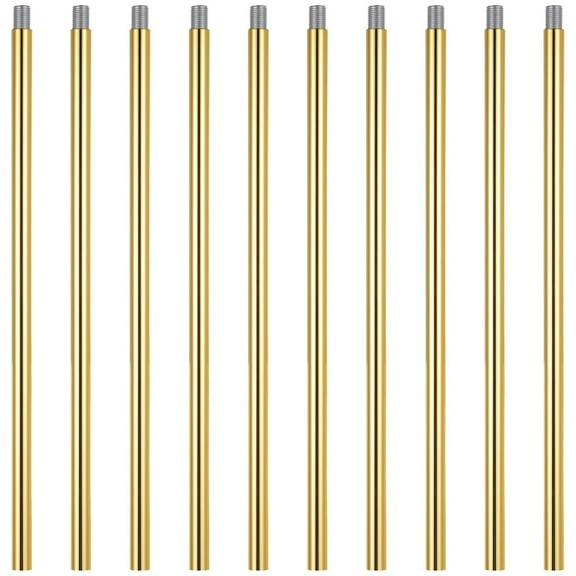 10 PCS M10 Threaded Extension Rods, 10 PCS Connectors for Pendant Light, Island Lighting, Chandeliers, Lighting Fixture Rods & Stems