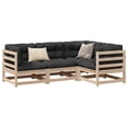 thumbnail image 1 of vidaXL 4 Piece Garden Sofa Set Solid Wood Pine, 1 of 5